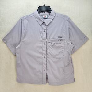 COLUMBIA WOMEN'S LAVENDER MEDIUM BGRADE PFG SHORT SLEEVE SHIRT